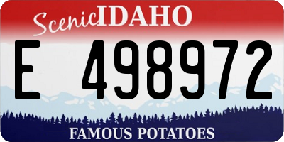 ID license plate E498972