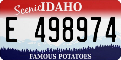 ID license plate E498974