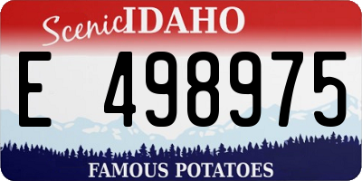 ID license plate E498975