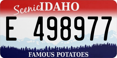 ID license plate E498977