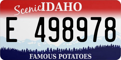 ID license plate E498978