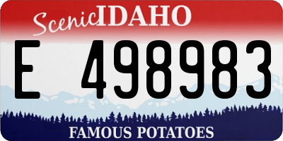 ID license plate E498983