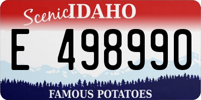 ID license plate E498990
