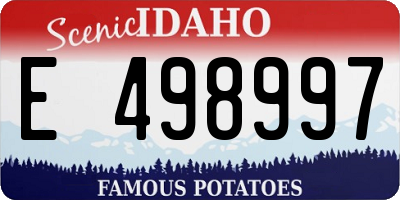 ID license plate E498997