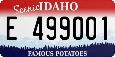 ID license plate E499001