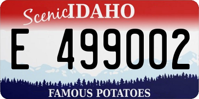 ID license plate E499002