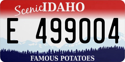 ID license plate E499004