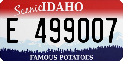 ID license plate E499007