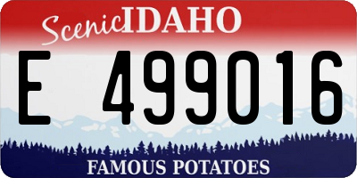 ID license plate E499016