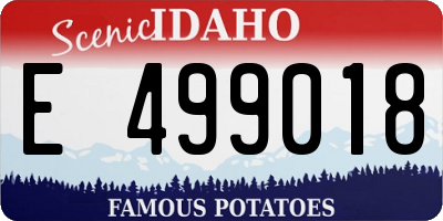 ID license plate E499018