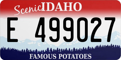 ID license plate E499027