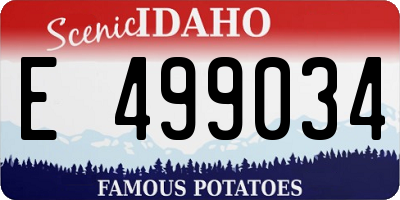 ID license plate E499034