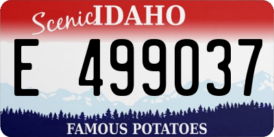 ID license plate E499037