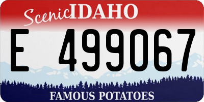 ID license plate E499067