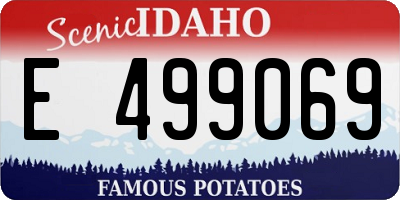 ID license plate E499069