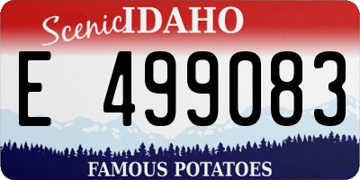 ID license plate E499083