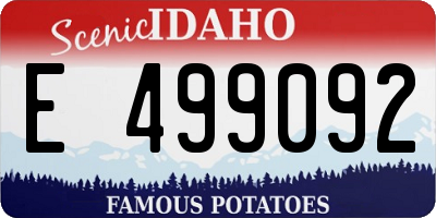 ID license plate E499092