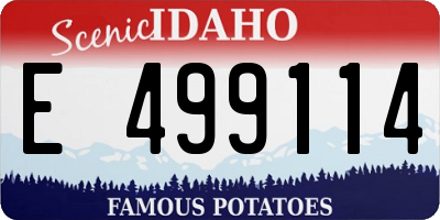 ID license plate E499114