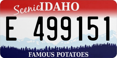 ID license plate E499151