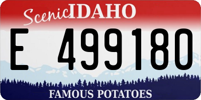 ID license plate E499180