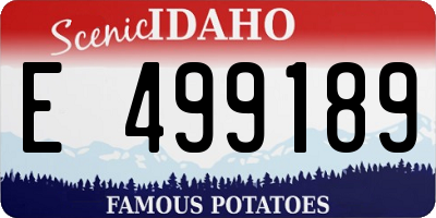 ID license plate E499189