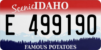 ID license plate E499190
