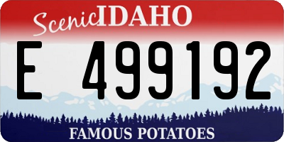 ID license plate E499192