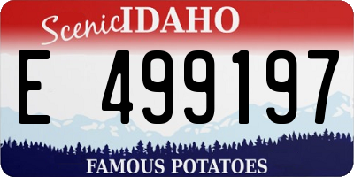 ID license plate E499197