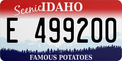 ID license plate E499200