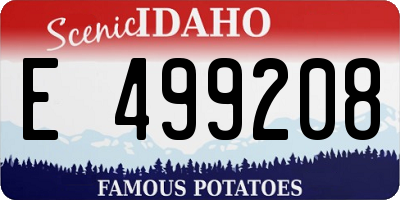ID license plate E499208
