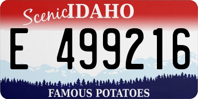 ID license plate E499216