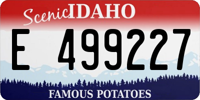 ID license plate E499227