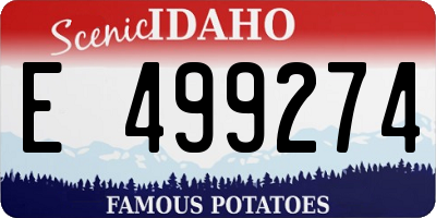 ID license plate E499274