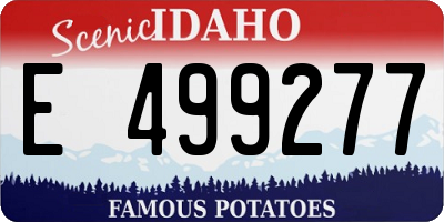 ID license plate E499277