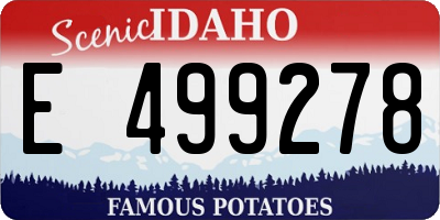 ID license plate E499278