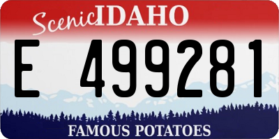 ID license plate E499281