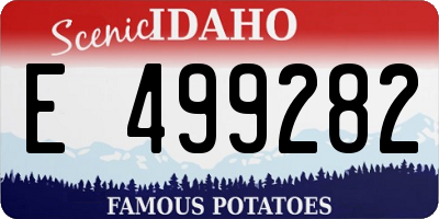 ID license plate E499282