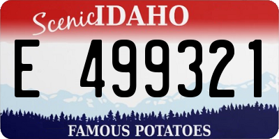 ID license plate E499321