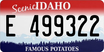 ID license plate E499322