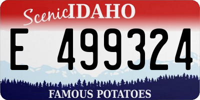 ID license plate E499324