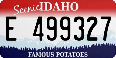 ID license plate E499327
