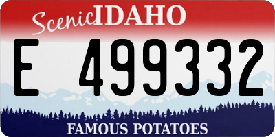 ID license plate E499332