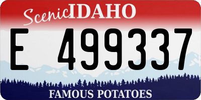 ID license plate E499337