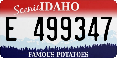 ID license plate E499347