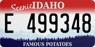 ID license plate E499348