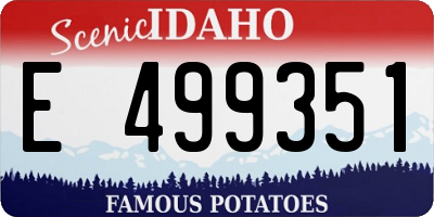 ID license plate E499351