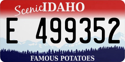 ID license plate E499352