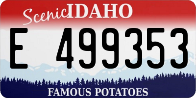 ID license plate E499353
