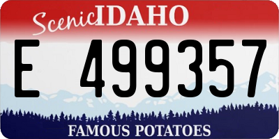 ID license plate E499357