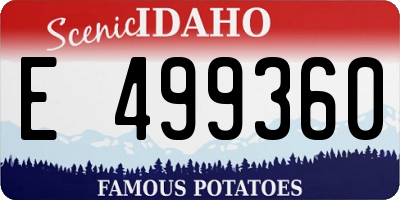 ID license plate E499360